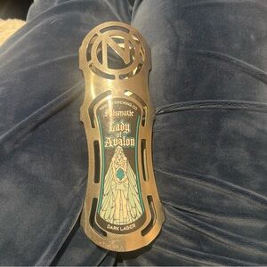 Lady of Avalon Dark Lager Bottle Opener - Gold and Blue